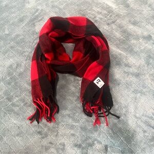 The Rail Red and Black Checkered Scarf